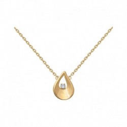 COLLIER ACIER FINITION DOREE
