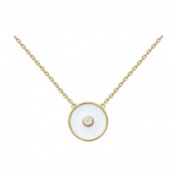 COLLIER ACIER FINITION DOREE