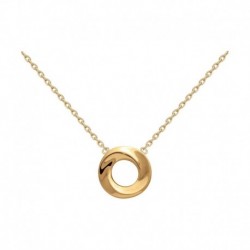 COLLIER ACIER FINITION DOREE