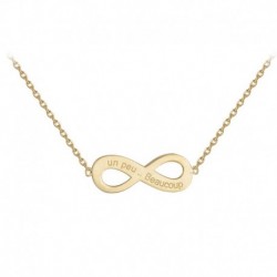 COLLIER 42CM ACIER DORE INFINI UN PEU BEAUCOUP