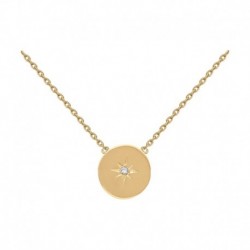 COLLIER ACIER FINITION DOREE