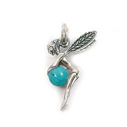 DST - PENDENTIFS ARGT FEE TURQUOISE TRAITEE