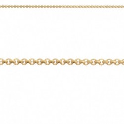COLLIER 45CM M.JASERON 2,3MM ACIER FINITION DOREE