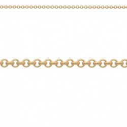 COLLIER 50CM M.JASERON 3MM ACIER FINITION DOREE