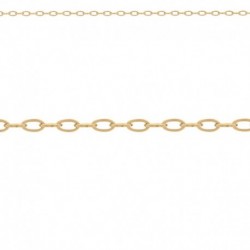COLLIER M.OVALE 2,2MM 42CM ACIER FINITION DOREE