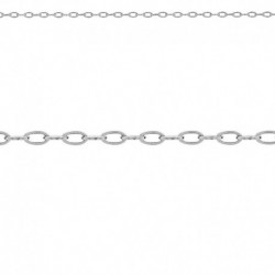 COLLIER M.OVALE 2,2MM 45CM ACIER 