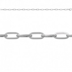 BRACELET M.OVALE 3,4MM 18,5CM ACIER 