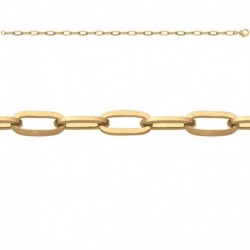 BRACELET M.OVALE 3,4MM 18,5CM ACIER FINITION DOREE