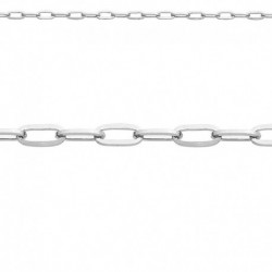COLLIER M.OVALE 3,4MM 45CM ACIER 