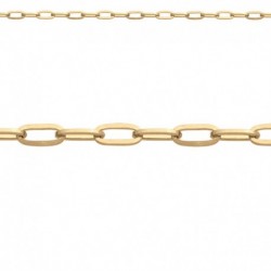COLLIER M.OVALE 3,4MM 50CM ACIER FINITION DOREE