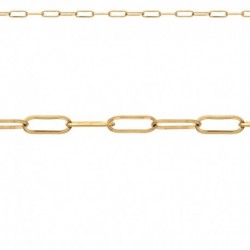COLLIER M.RECTANGLE 3MM 45CM ACIER FINITION DOREE