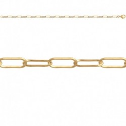 BRACELET M.RECTANGLE 3,5MM 18,5CM ACIER FINITION DOREE
