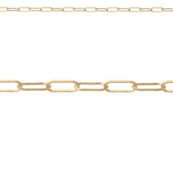 COLLIER M.RECTANGLE 3,5MM 50CM ACIER FINITION DOREE