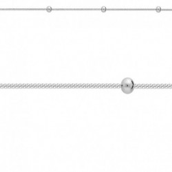 COLLIER 50CM M.FANTAISIE BOULES ACIER 