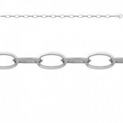 BRACELET M.OVALE 5MM 18,5CM ACIER 