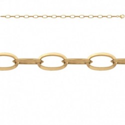 BRACELET M.OVALE 5MM 18,5CM ACIER FINITION DOREE