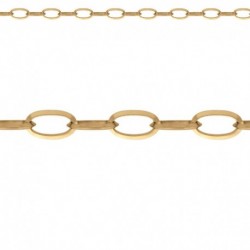 COLLIER M.OVALE 5MM 45CM ACIER FINITION DOREE