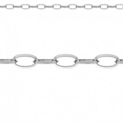COLLIER M.OVALE 5MM 50CM ACIER 