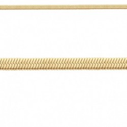 COLLIER 45CM M.MIROIR 4MM ACIER FINITION DOREE