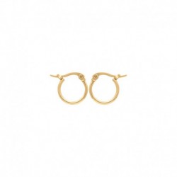 CREOLES 14MM FIL 1,4MM ACIER FINITION DOREE