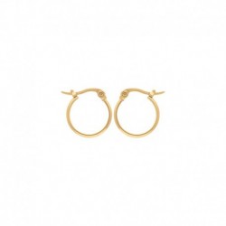 CREOLES 16MM FIL 1,4MM ACIER FINITION DOREE