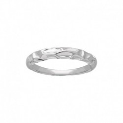 BAGUE ACIER MARTELEE