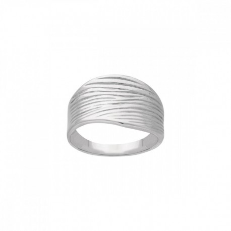 BAGUE ACIER STRIEE