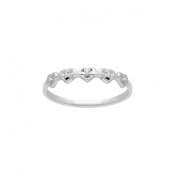 BAGUE ACIER COEURS OXYDES