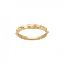 BAGUE ACIER FINITION DOREE DIZAINIER