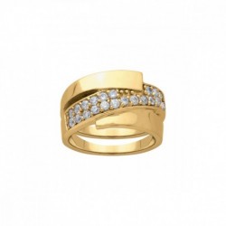 BAGUE ACIER FINITION DOREE OXYDES