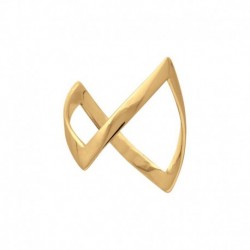 BAGUE ACIER FINITION DOREE AFRICAINE