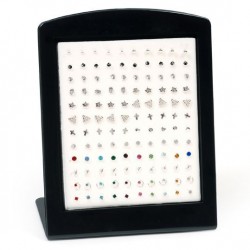 PRESENTOIR 120 PIERCINGS NEZ. ARGT .DIVERS FORMES