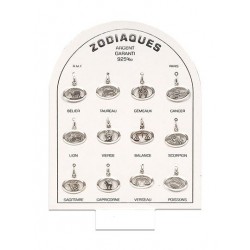 PRESENTOIR 12 ZODIAQUES ARGT .OVALE (REF NOMENCLATURE)