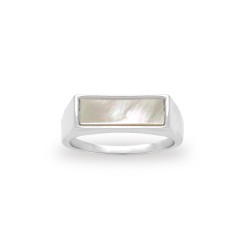 CHEVALIERE AGT RECTANGLE NACRE