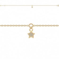 CHEVILLE P.OR 25CM P.OR ETOILE CZ