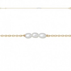 CHEVILLE 27CM P.OR PERLES D`EAU DOUCE