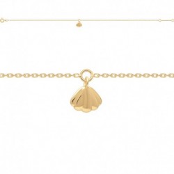 CHAINE CHEV PLAQUE OR COQUILLAGE