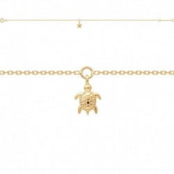 CHAINE CHEV PLAQUE OR TORTUE