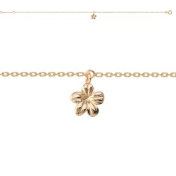 CHAINE CHEV PLAQUE OR FLEUR