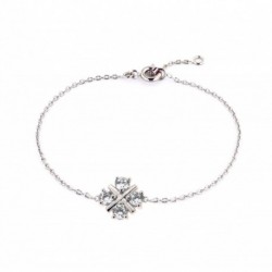 BRACELET 18CM ARGENT 925 4 CZ