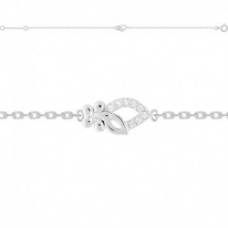 BRACELET 18CM AGT FLEUR OZ