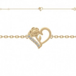 BRACELET 18CM P.OR COEUR OZ