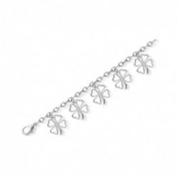 BRACELET ACIER 5 FLEURS