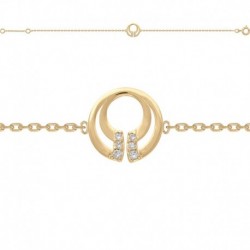 BRACELET 18CM P.OR CERCLES OZ