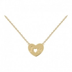COLLIER 42CM POR COEUR LOVE