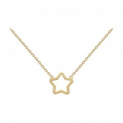 COLLIER 42CM P.OR ETOILE AJOUREE