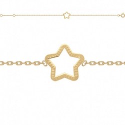 BRACELET 18CM P.OR ETOILE AJOUREE