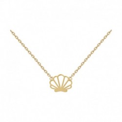 COLLIER 42CM P.OR COQUILLAGE