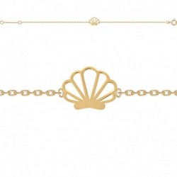 BRACELET 18CM P.OR COQUILLAGE