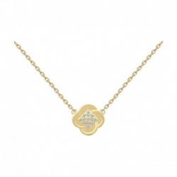 COLLIER 42CM P.OR TREFLE OZ